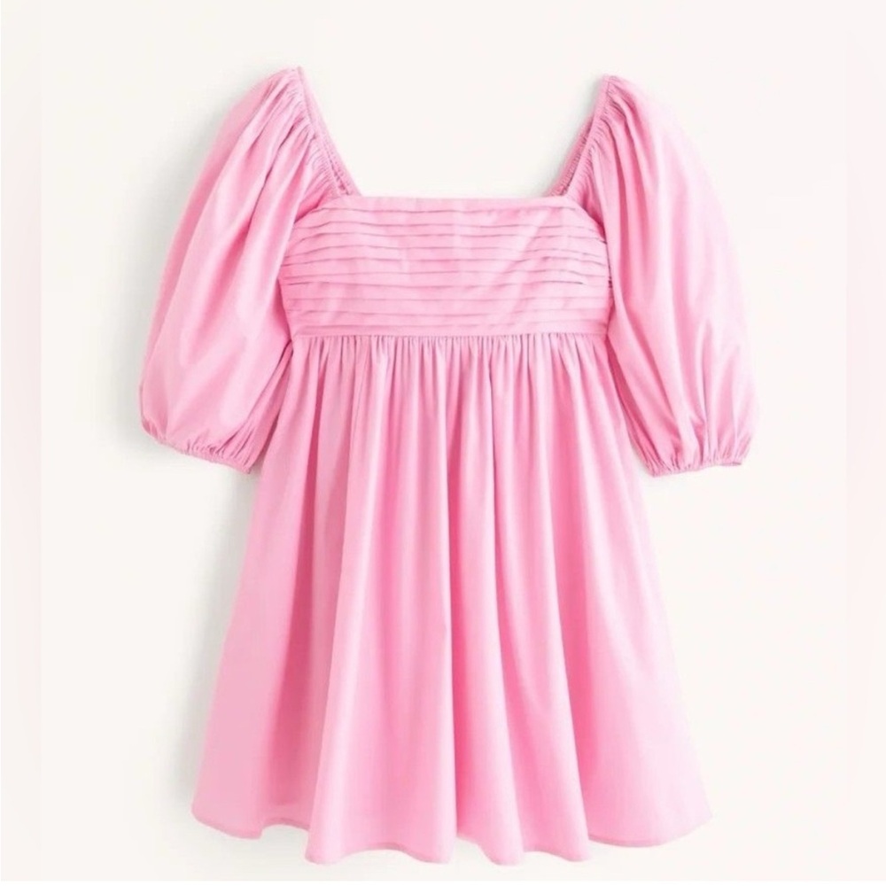 Pink Puff Sleeve Dress